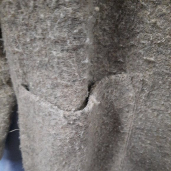 L.o.g.g. H&M Size 6 Womens Wool Blend Coat Jacket Peacoat Overcoat Topcoat Grey - Picture 5 of 13